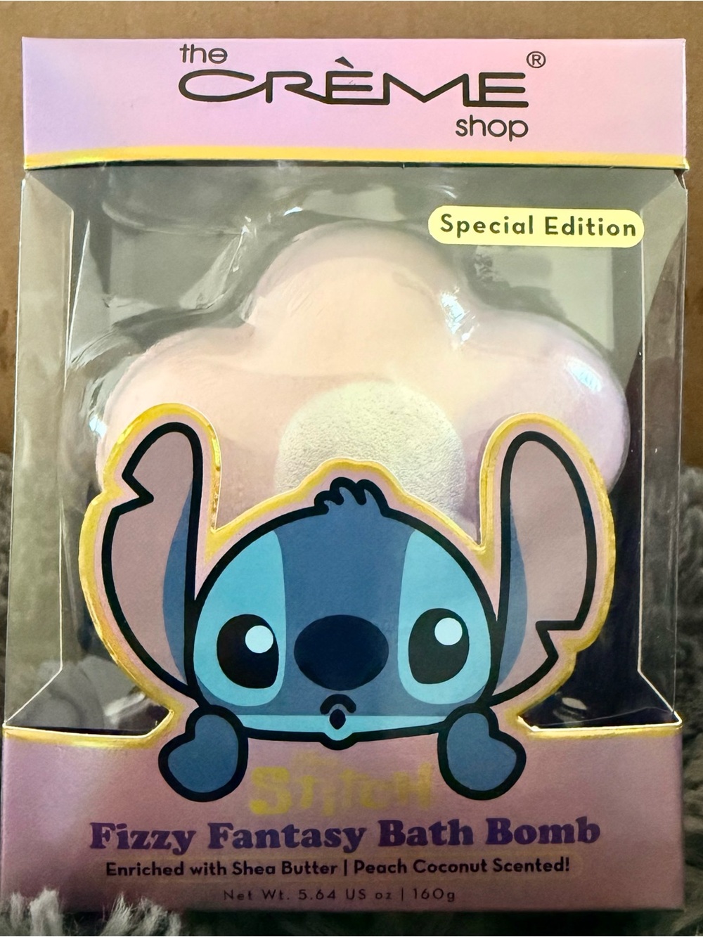 The Crème Shop Pink Stitch Fizzy Fantasy Bath Bomb